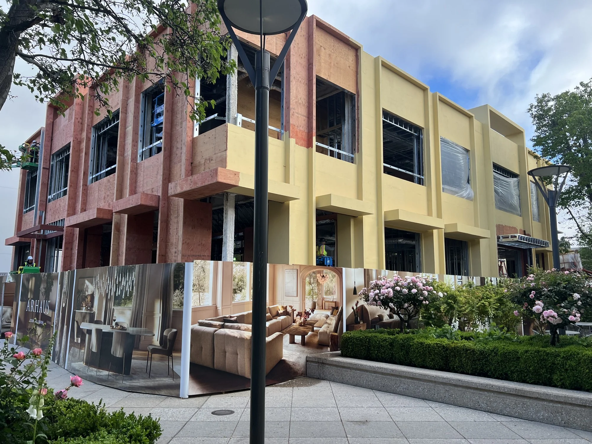 Commercial exterior sheathing in progress