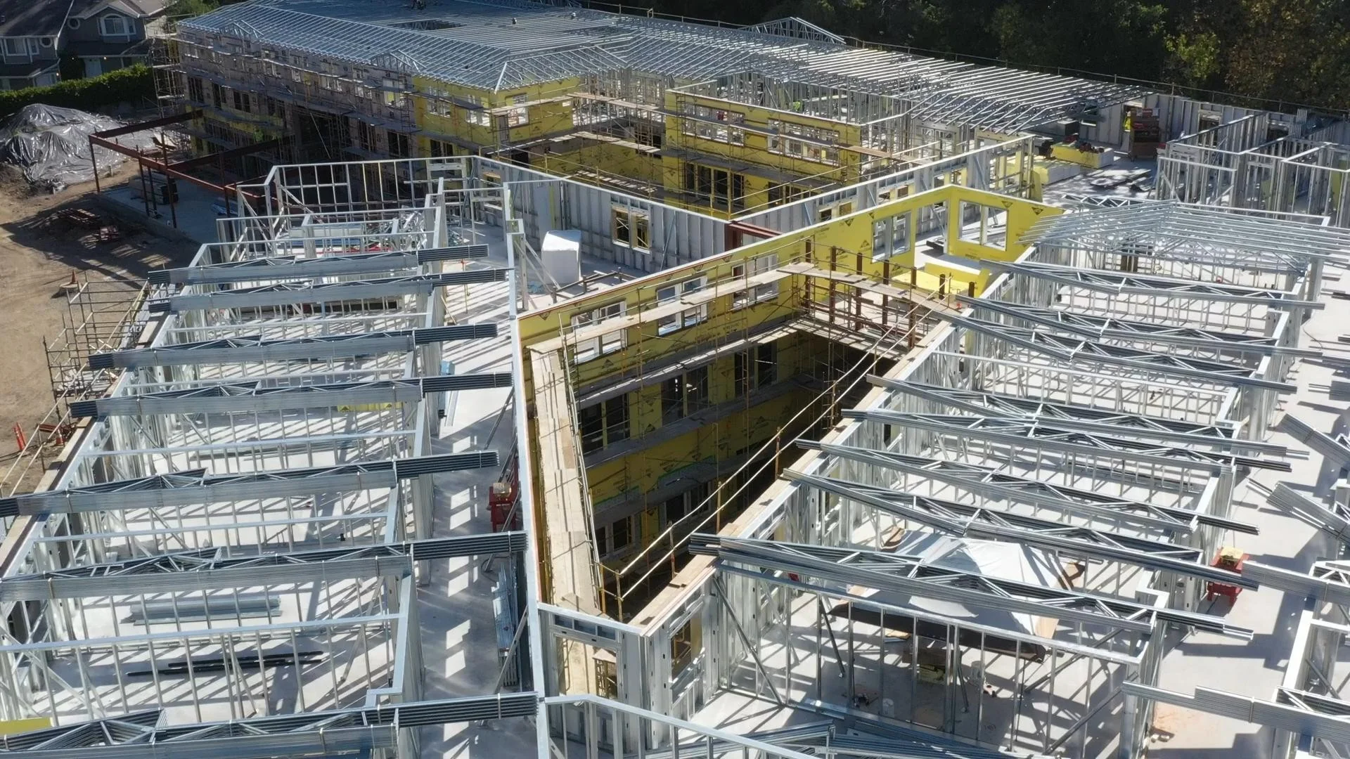 Aerial framing, from above