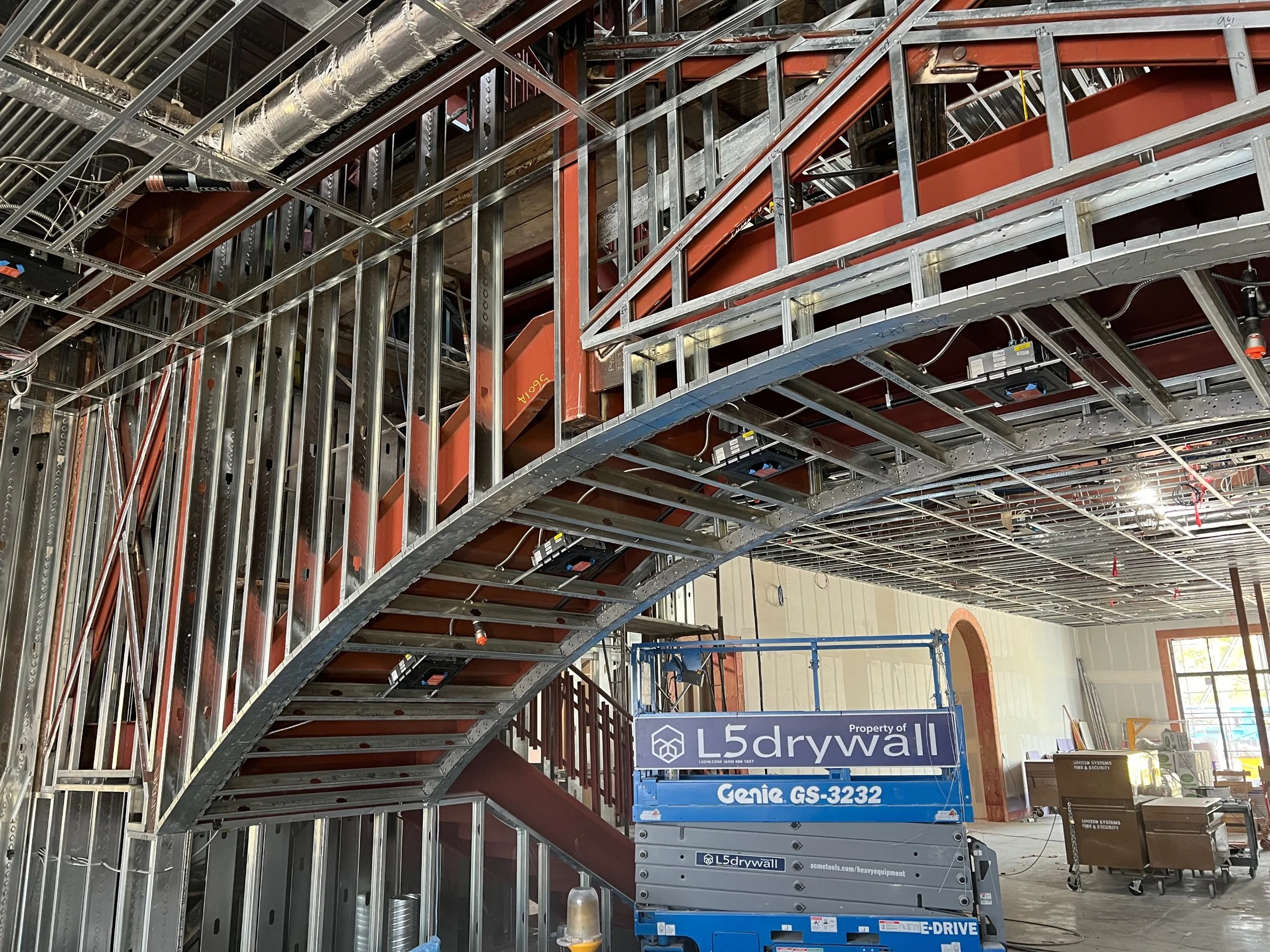 Steel and curved framing