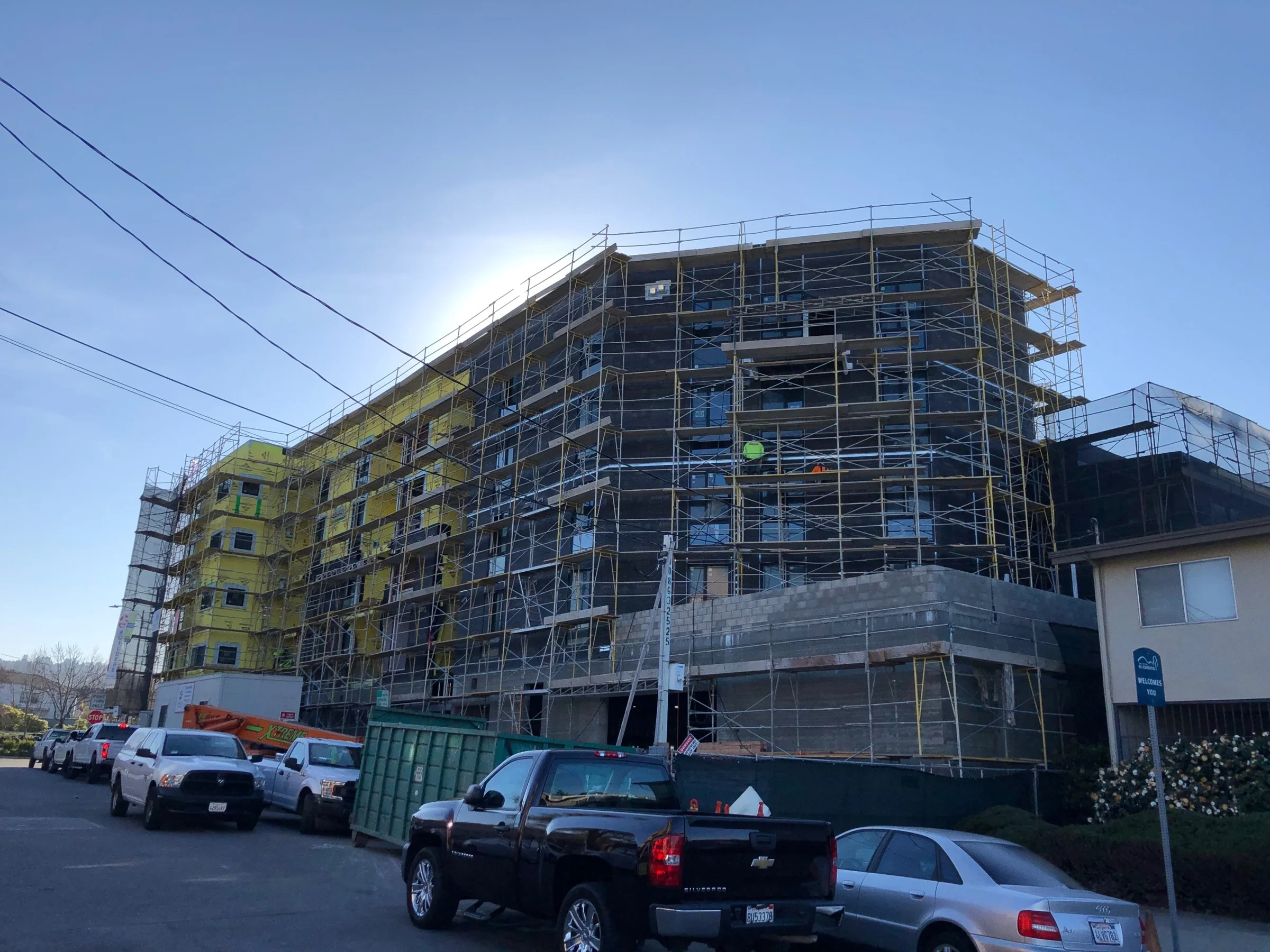 Exterior framing in progress