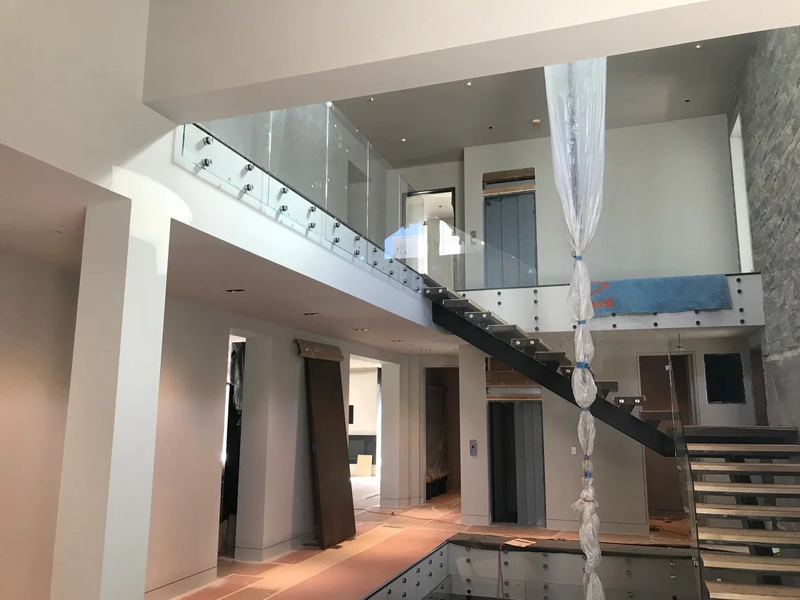 Finished interior and stair
