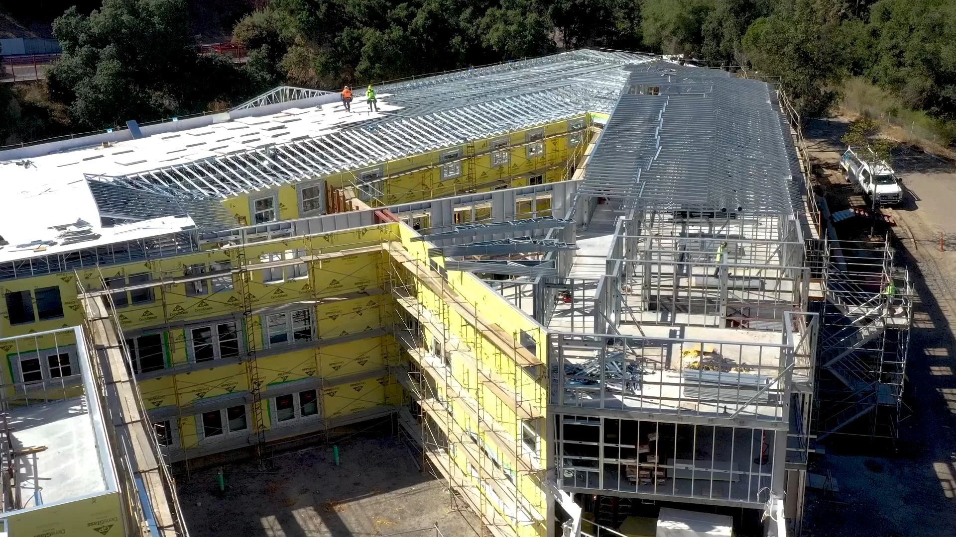Aerial framing among trees