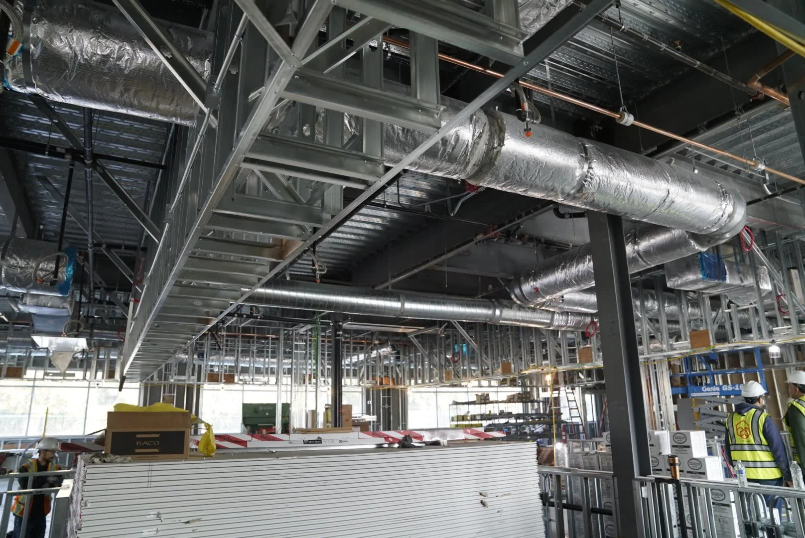Framing under the ductwork